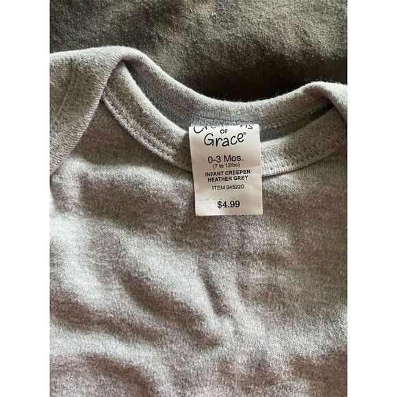 Creations of Grace Baby Bodysuits 0-3M Unisex Multicolor 5-Pack - Picture 5 of 8